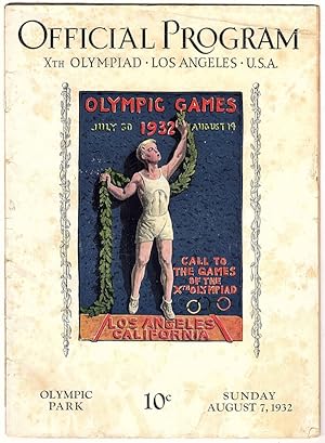 OFFICIAL PROGRAM, XTH OLYMPIAD, LOS ANGELES, U.S.A., OLYMPIC GAMES, JULY 30 - AUG. 14, 1932