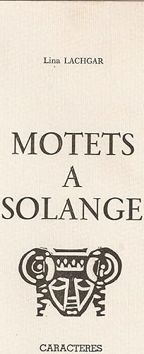 Seller image for Motets  solange for sale by dansmongarage