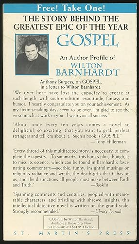 Bild des Verkufers fr Gospel: An Author Profile of Wilton Barnhardt zum Verkauf von Between the Covers-Rare Books, Inc. ABAA