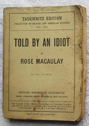 Seller image for Told By an Idiot for sale by Glenbower Books