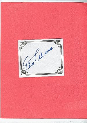 **SIGNED BOOKPLATES/AUTOGRAPH card by actress EDDIE ADAMS**