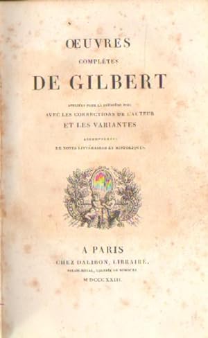 OEUVRES COMPLETES DE GILBERT