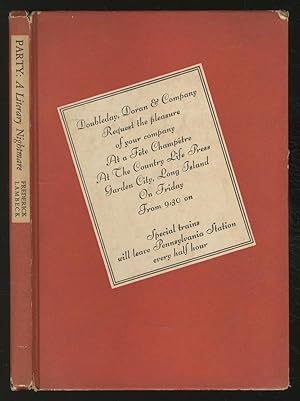 Bild des Verkufers fr Party: A Literary Nightmare zum Verkauf von Between the Covers-Rare Books, Inc. ABAA