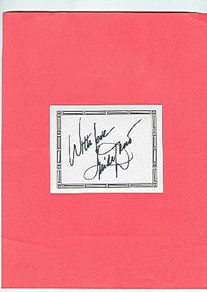 **SIGNED BOOKPLATES/AUTOGRAPH by actress LINDA DANO**