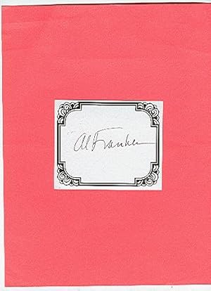 **SIGNED BOOKPLATES/AUTOGRAPH by author/political AL FRANKIN**