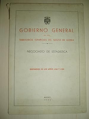 Imagen del vendedor de Anuario estadistica de los Territorios Espanoles del Golfo de Guinea 1942 y 1943 a la venta por Expatriate Bookshop of Denmark