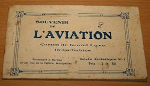 Carte Postale ancienne Souvenir de L'aviation. Cartes de Grand Luxe détachables. Série Artistique...