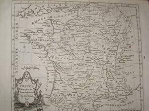 France, Original Landkarte (Kupfer)