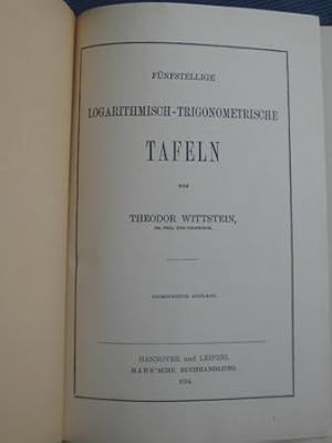 Seller image for Fnfstellige Logarithmisch-Trigonometrische Tafeln for sale by Alte Bcherwelt