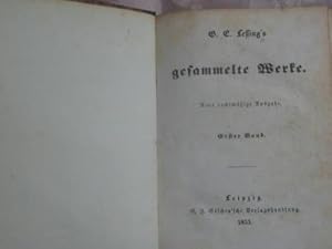 Bild des Verkufers fr G. E. Lessing`s gesammelte Werke zum Verkauf von Alte Bcherwelt