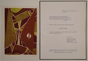 Imagen del vendedor de Ohne Titel. Farbiger Holzschnitt. (1975?). In Bleistift signiert:  Oskar Dalvit". a la venta por Gerhard Zhringer Antiquariat & Galerie Online