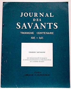 Les domanialités et leur cadastration au premier siècle de l'empire romain Journal des savants. J...