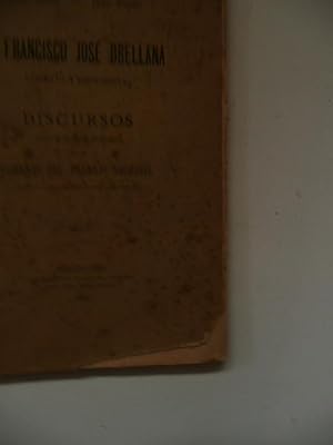 Bild des Verkufers fr D. FRANCISCO JOSE ORELLAN, Literato y Economista. DISCURSOS Leidos En La Sesion Necrologica Que El Fomento Del Trabajo Nacional Dedico a La Memoria De Tan Esclarecido Patricio. zum Verkauf von Reus, Paris, Londres