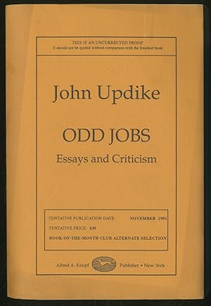 Seller image for Odd Jobs: Essays and Criticism for sale by Between the Covers-Rare Books, Inc. ABAA