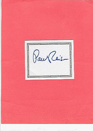 **SIGNED BOOKPLATES/AUTOGRAPH card by actor PAUL REISHER**