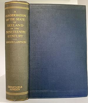 Immagine del venditore per A Consideration of the State of Ireland in the Nine-teenth Century venduto da J. Patrick McGahern Books Inc. (ABAC)