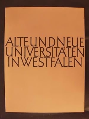 Bild des Verkufers fr Alte und neue Universitten in Westfalen zum Verkauf von Buchantiquariat Uwe Sticht, Einzelunter.