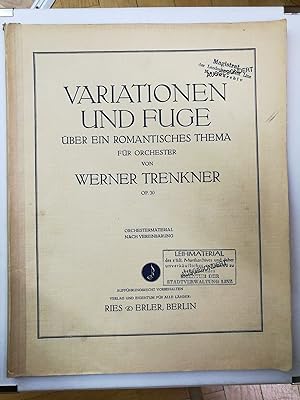 Variationen und Fuge über ein romantisches Thema für Orchester, Op. 30 - Partitur