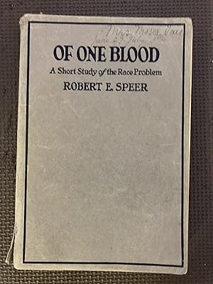 Imagen del vendedor de Of One Blood; A Short Study of the Race Problem a la venta por Cragsmoor Books