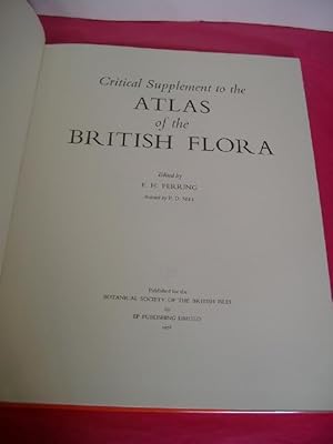 Seller image for CRITICAL SUPPLEMENT TO THE ATLAS OF THE BRITISH FLORA for sale by LOE BOOKS