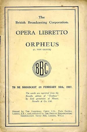 Opera Libretto : Orpheus