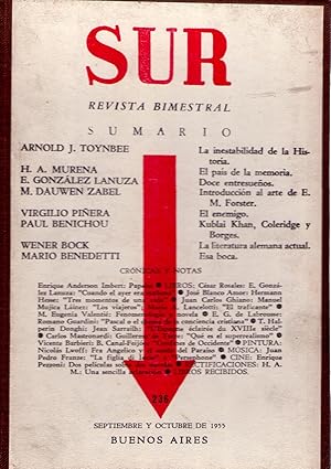 Imagen del vendedor de SUR - No. 236, septiembre octubre de 1955 a la venta por Buenos Aires Libros