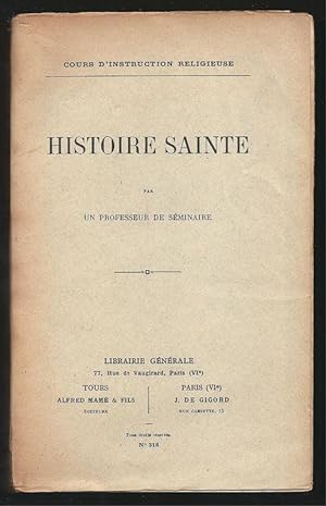 Seller image for Histoire Sainte. for sale by Librairie Aubry