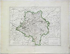 Gouvernement de La Touraine. Grave par P. F. Tardieu. Ecrit par Dubuisson. [Kupferstich / copper ...