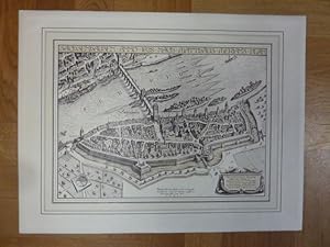 Sachsenhausen anno 1628 nach Matthäus Merians Plan, Ausschnitt von Sachsenhausen aus dem berühmte...