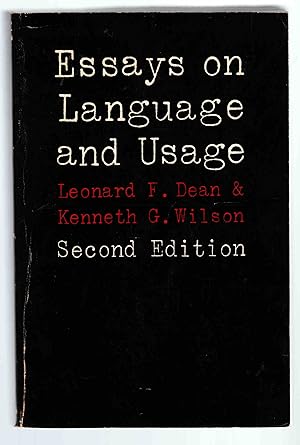 Bild des Verkufers fr Essays on Language and Usage Second Edition zum Verkauf von Riverwash Books (IOBA)