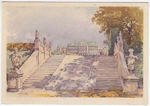 Wien, Schloss Belvedere. Nach einem Aquarell von Karl Schwetz, Wien.