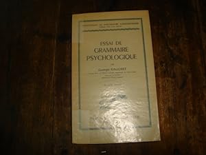 Imagen del vendedor de Essai de Grammaire psychologique. a la venta por Librairie FAUGUET