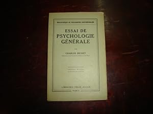 Imagen del vendedor de Essai de psychologie gnrale a la venta por Librairie FAUGUET