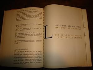 Bild des Verkufers fr Sous le Signe de l't de la Saint-Martin.Liste des Grands Vins fins 1962. zum Verkauf von Librairie FAUGUET