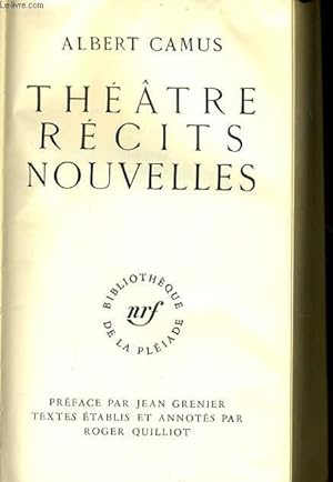 Bild des Verkufers fr THEATRE RECIT NOUVELLES zum Verkauf von Le-Livre
