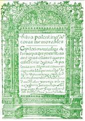 SILVA PALENTINA. Compuesta por. Arcediano del Alcor y Canónigo en la Santa Iglesia Catedral de Pa...