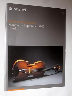 Musical Instruments. 12th Sept 2005. Bonhams Auction Catalogue.