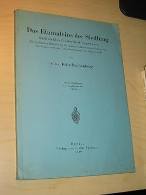 Das Einmaleins der Siedlung. Richtzahlen für das Siedlungswesen. Ein praktischer Ratgeber für die...