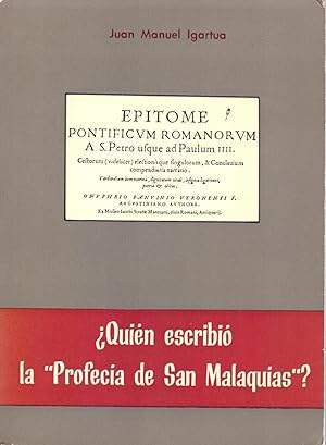 Immagine del venditore per QUIEN ESCRIBIO LA "PROFECIA DE SAN MALAQUIAS"? venduto da Libreria 7 Soles