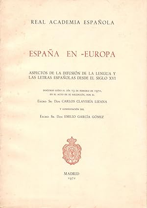 Immagine del venditore per ESPAA EN EUROPA,aspectos de la difusion de la lengua y las letras espaolas desde el siglo XVI venduto da Libreria 7 Soles