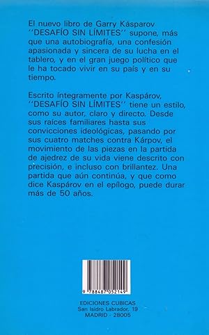 Seller image for DESAFO SIN LMITES (AJEDREZ) for sale by Libreria 7 Soles