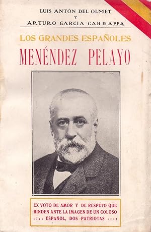 Bild des Verkufers fr MENENDEZ PELAYO (LOS GRANDES ESPAOLES) zum Verkauf von Libreria 7 Soles