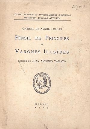 Seller image for PENSIL DE PRINCIPES Y VARONES ILUSTRES for sale by Libreria 7 Soles