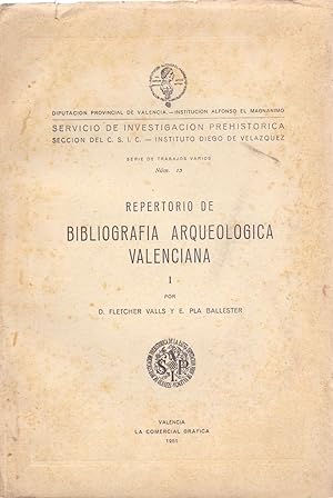 Immagine del venditore per REPERTORIO DE BIBLIOGRAFIA ARQUEOLOGICA VALENCIANA - I - venduto da Libreria 7 Soles