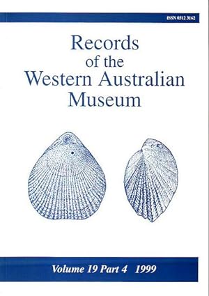 Bild des Verkufers fr RECORDS OF THE WESTERN AUSTRALIAN MUSEUM - Volume 19, Part 4 zum Verkauf von Jean-Louis Boglio Maritime Books