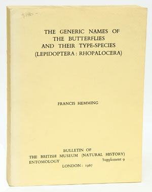 Image du vendeur pour The generic names of the butterflies and their type-species (Lepidoptera: Rhopalocera). mis en vente par Andrew Isles Natural History Books