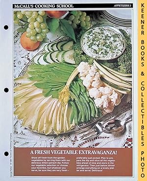 McCall's Cooking School Recipe Card: Appetizers 3 - Harvest Vegetables With Sour - Cream Dip Flor...