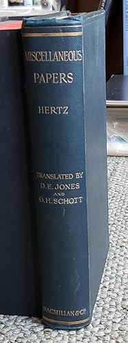 Seller image for Miscellaneous Papers. With an Introduction by Philipp Lenard. Authorised English Translation by D. E. Jones and G. A. Schott. for sale by Ted Kottler, Bookseller