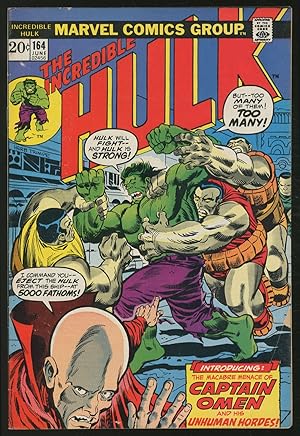 Seller image for The Incredible Hulk: Vol. 1, No. 164, June 1973 for sale by Between the Covers-Rare Books, Inc. ABAA