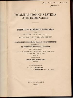 De vocalibus productis latinas voces terminantibus. Dissertation